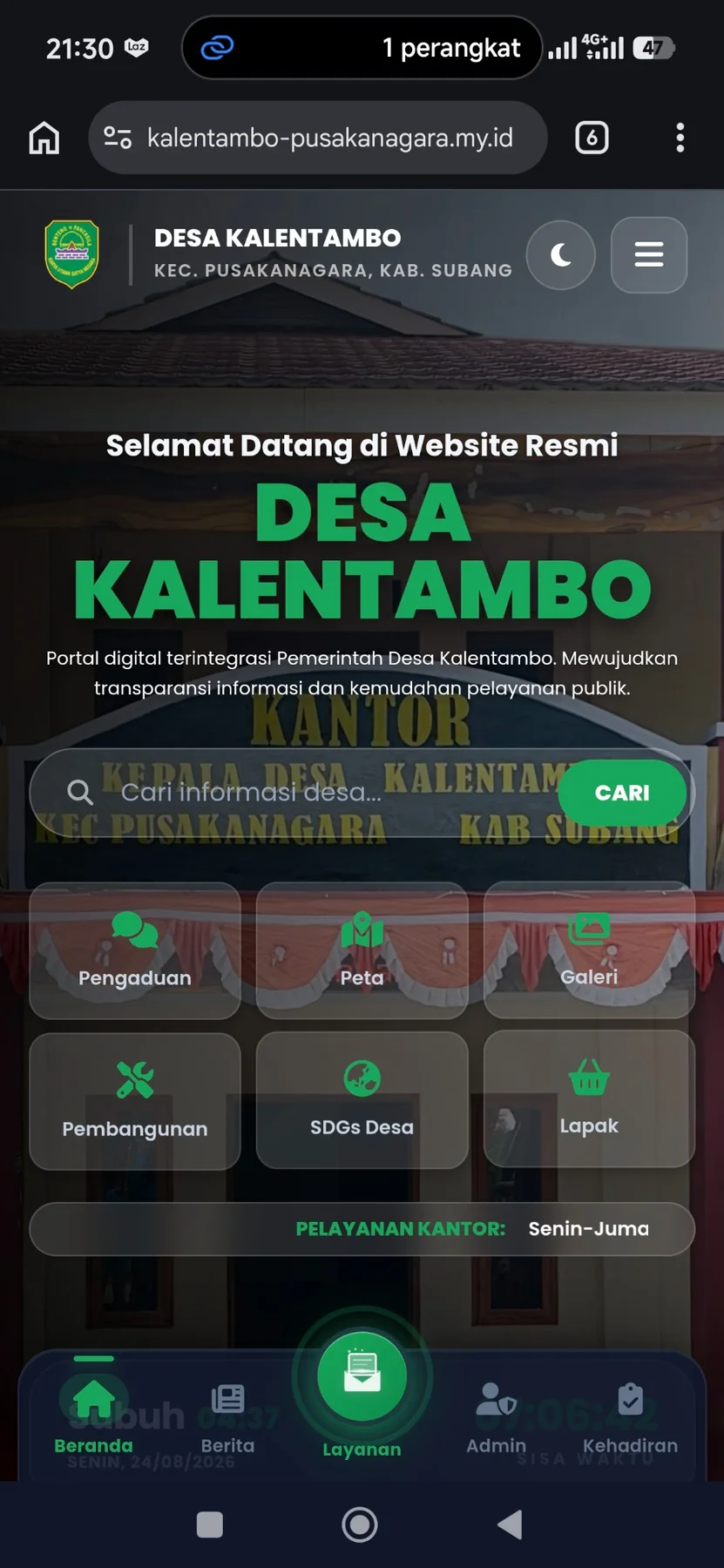 Website Desa Kalentambo